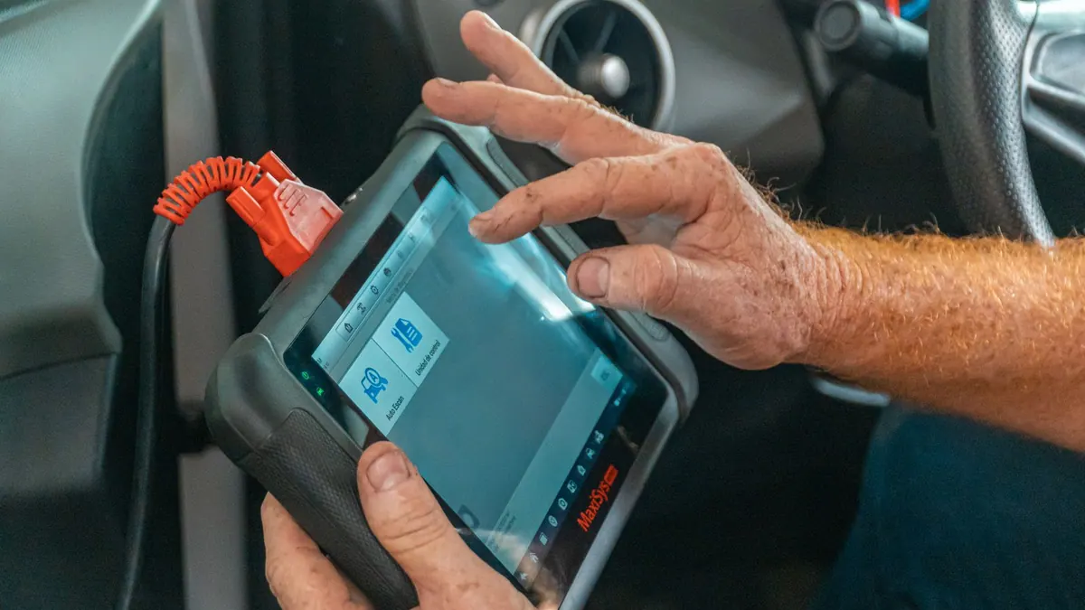 Diagnostic électronique dans l’habitacle d’une voiture